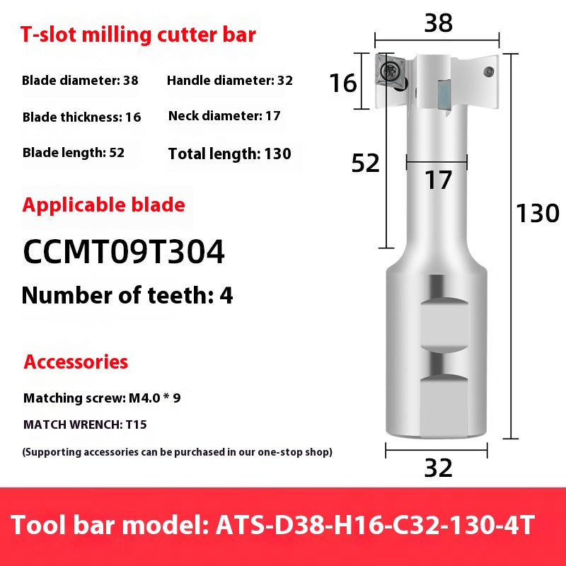 2065-T-slot milling cutter rod CNC slotting HTS three-edged machining center numerical control T-slot milling cutter rod thickness 6 8 10 12 Shandong Denso Pricision Tools Co.,Ltd.